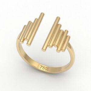 The Rising Horizon Ring (Custom Made) - 18Karat Gold