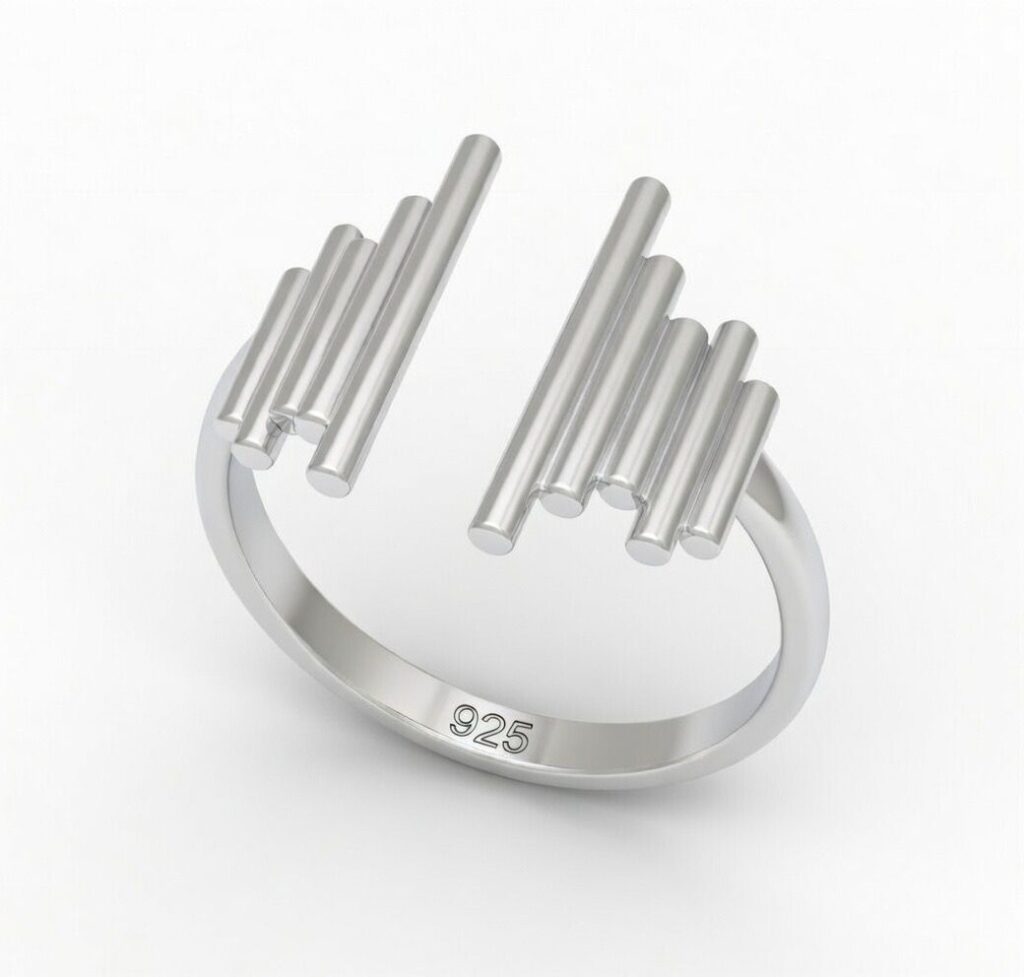 The Rising Horizon Ring (Custom Made) – 925 Sterling Silver