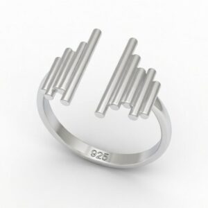 The Rising Horizon Ring (Custom Made) - 925 Sterling Silver