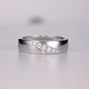 VVS Moissanite Male Band Ring