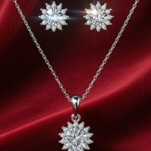 Floral VVS Moissanite Jewelry Set