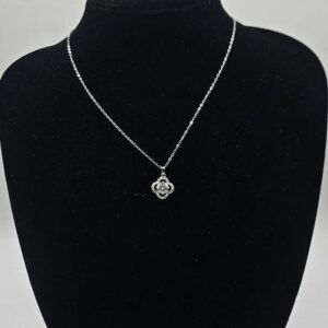 VVS Moissanite Double Halo Pendant Necklace