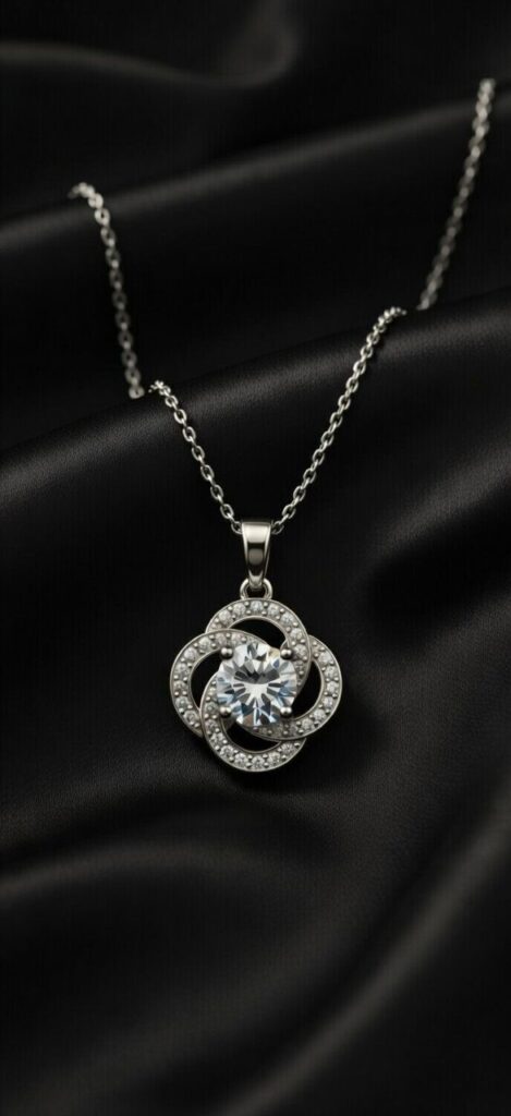 VVS Moissanite Clover Pendant Necklace